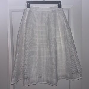 White Midi Fit & Flare Forever 21 Skirt